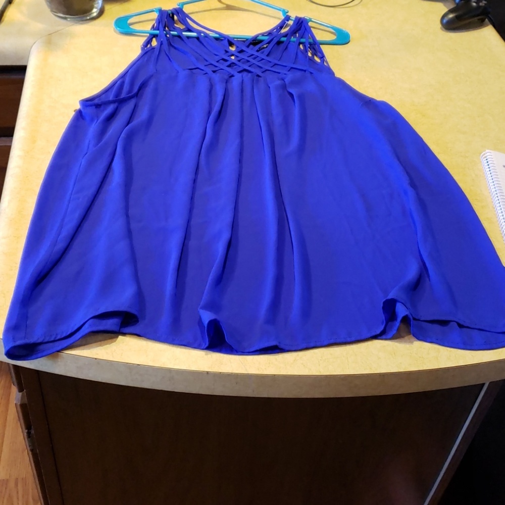 EUC Blue Dressy Top